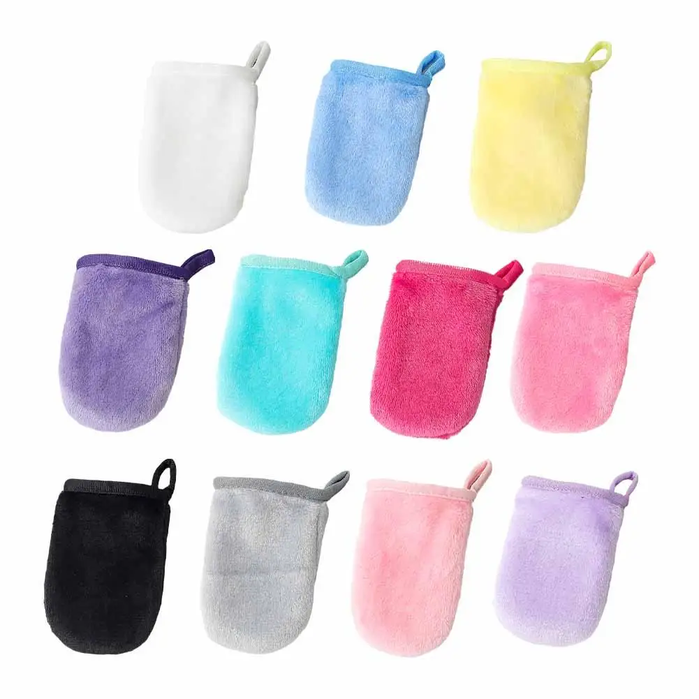 1pcs Professional Makeup Remover Gloves Microfiber Super Soft Face Cleaning Pads Reusable Nail Removal Skin Care Tools