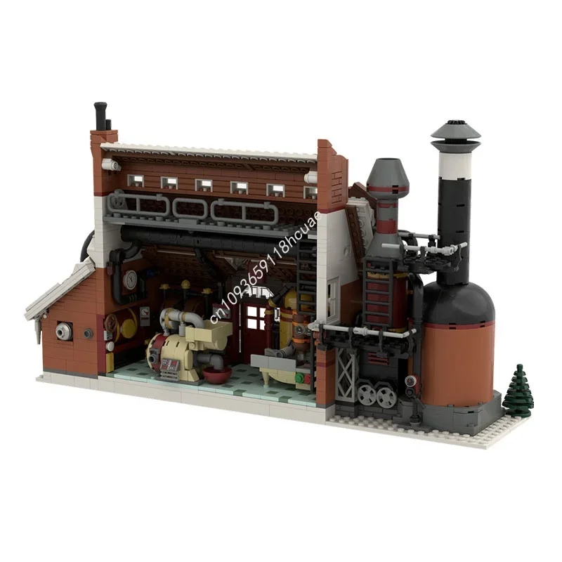 1937pcs MOC Winter Village Chocolate Factory Model Building Christmas Gifts Blocks Architecture DIY Idea Education Toy Kids
