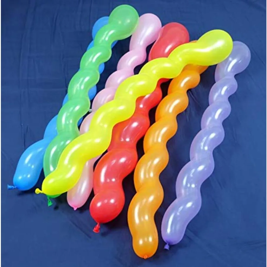 Latex Spiral Balloon 40 InchesMixed Color 100 pcs for 's Birthday Decoration