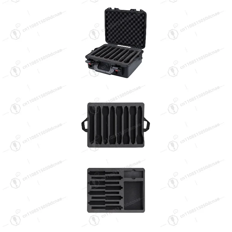 PP material double-layer microphone storage box, empty box, 8 handheld + 8 fanny packs + headset microphone vacancy
