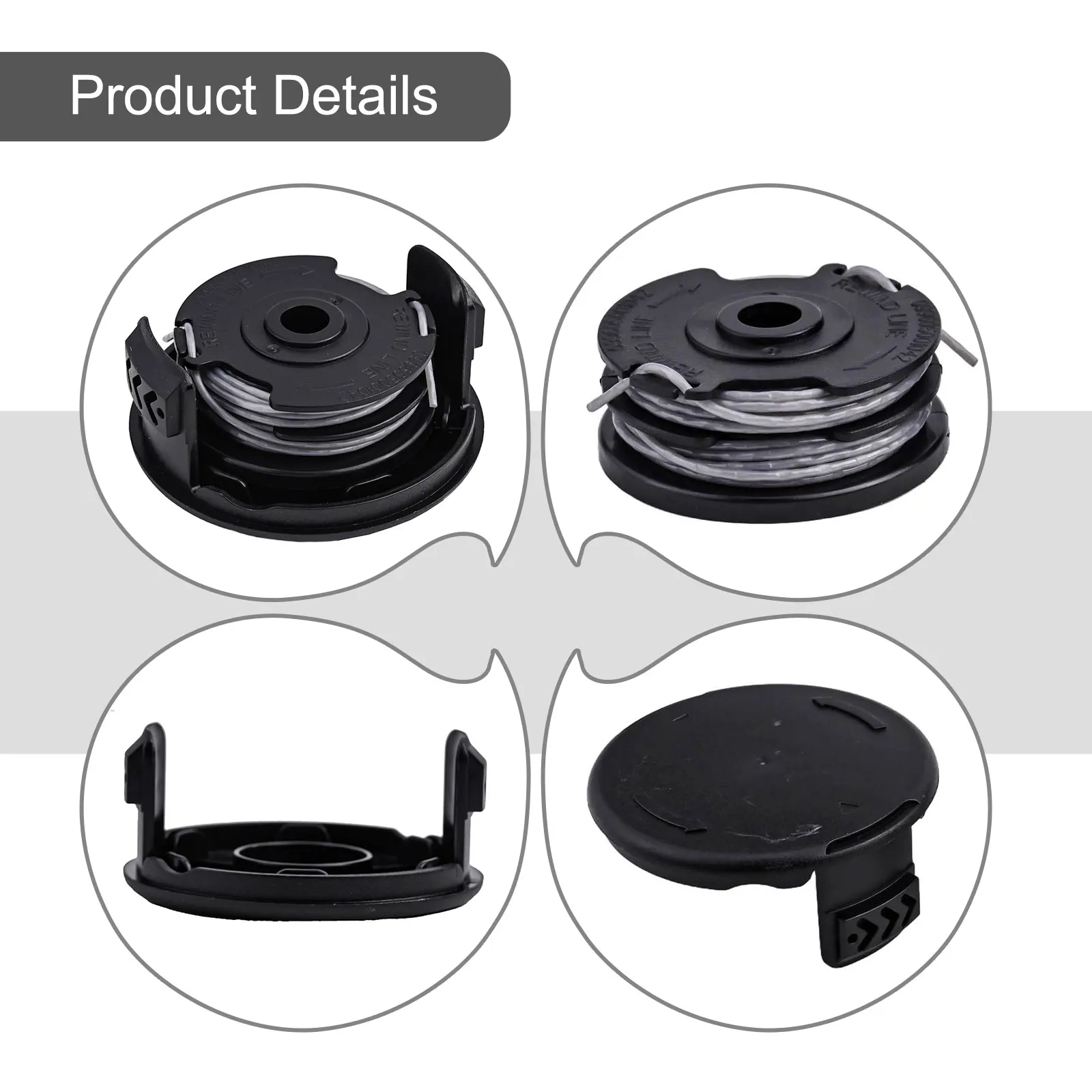 Replacement Trimmer Spool Bundle for Bosch ART 24 27 30 ART 30-36 LI For F016800351 Fit with 6 Spools 2 Covers
