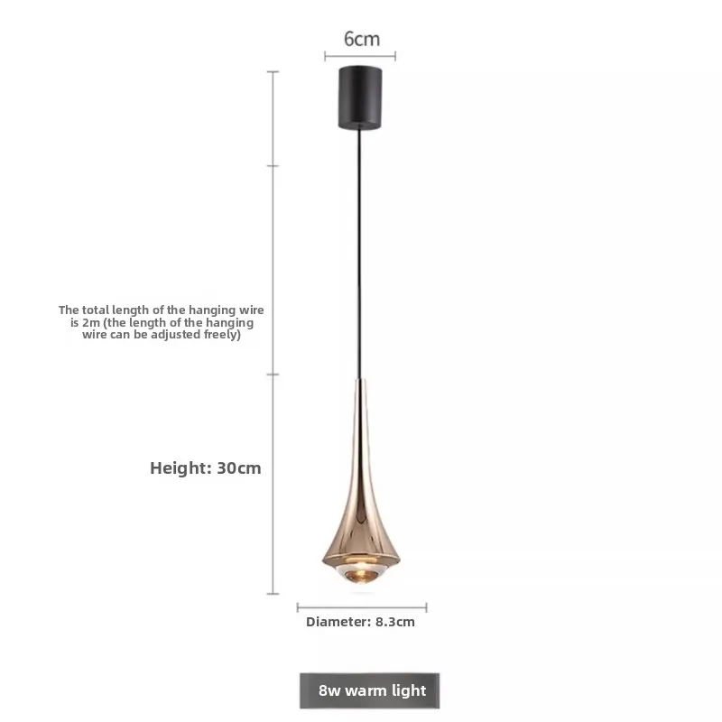 Creative Minimalism LED Pendant Lights Mirror Lamp Acrylic Home Kitchen Island Dining Living Room Bar Cafe Droplight Fxture