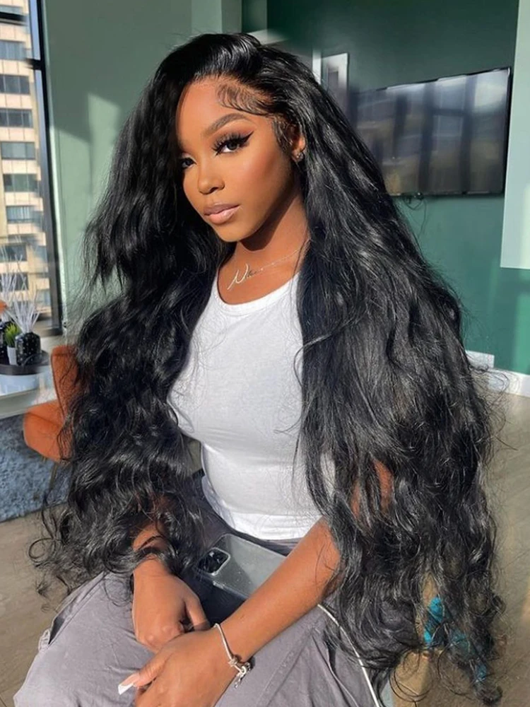 Body Wave Lace Front Wig 13x4 13x6 Hd Transparent Lace Frontal Wigs For Women 30 40 Inch 360 Loose Curly Human Hair Lace Wig