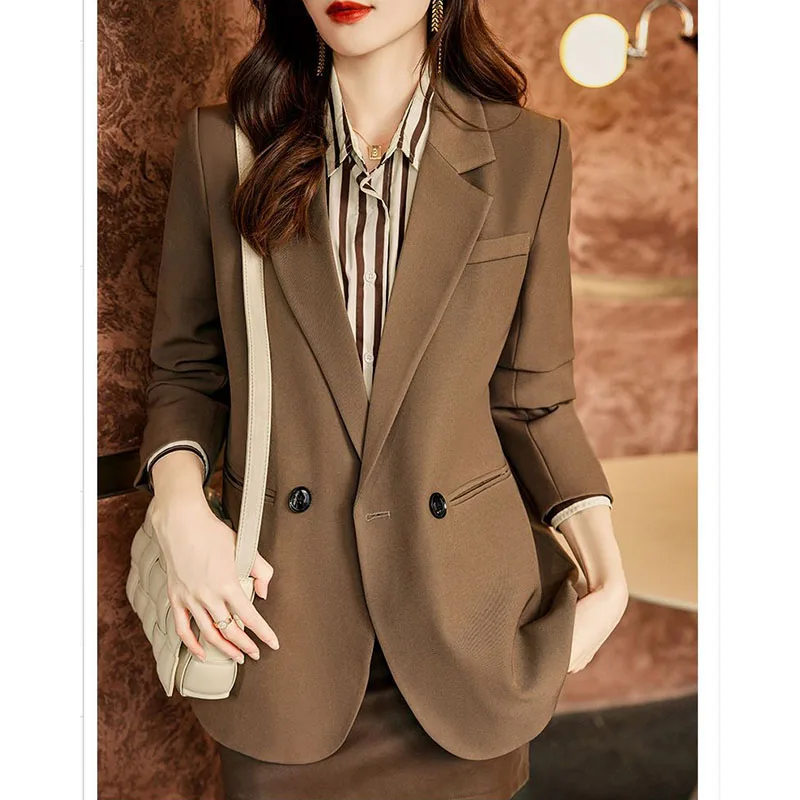 Frauen Neue Anzug Jacke frauen Frühling Und Herbst Chic Design Temperament Mode Lose Büro Professionelle Kleine Anzug Taste Co