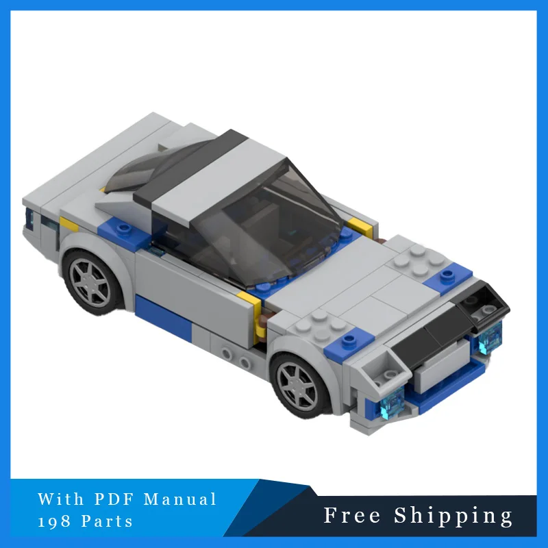 ชุดตัวต่อรถสปอร์ตเรโทรสุดเท่ 198 ชิ้น สไตล์เมือง สร้างสรรค์ สำหรับเด็กผู้ชาย ของขวัญคริสต์มาส