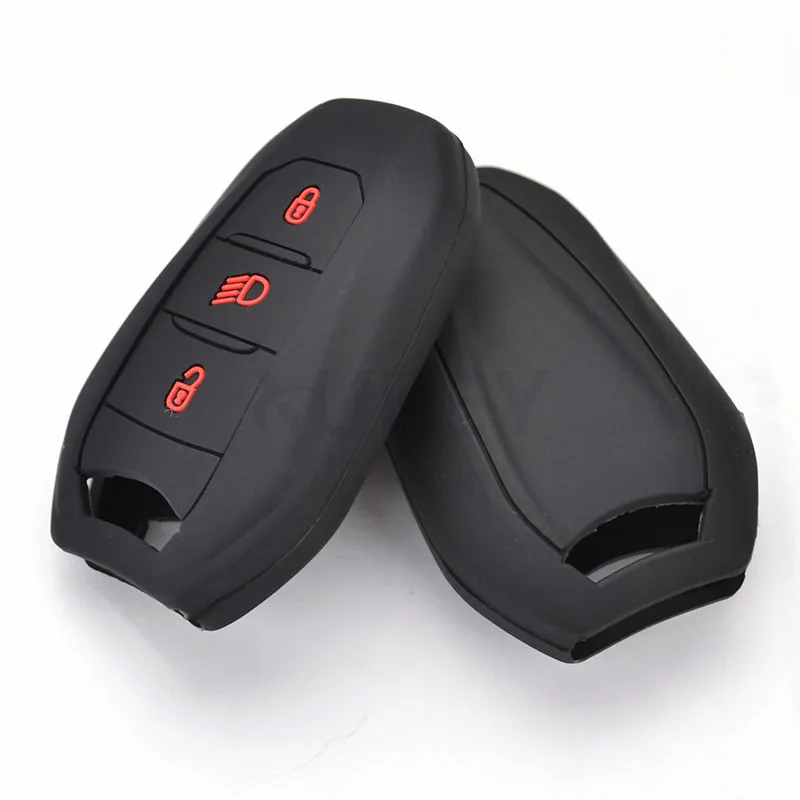 Silicone Remote Key Case For Peugeot 208 308 508 3008 5008 for Citroen C4 DS3 DS5 DS6 Fob Skin Cover 3 Button