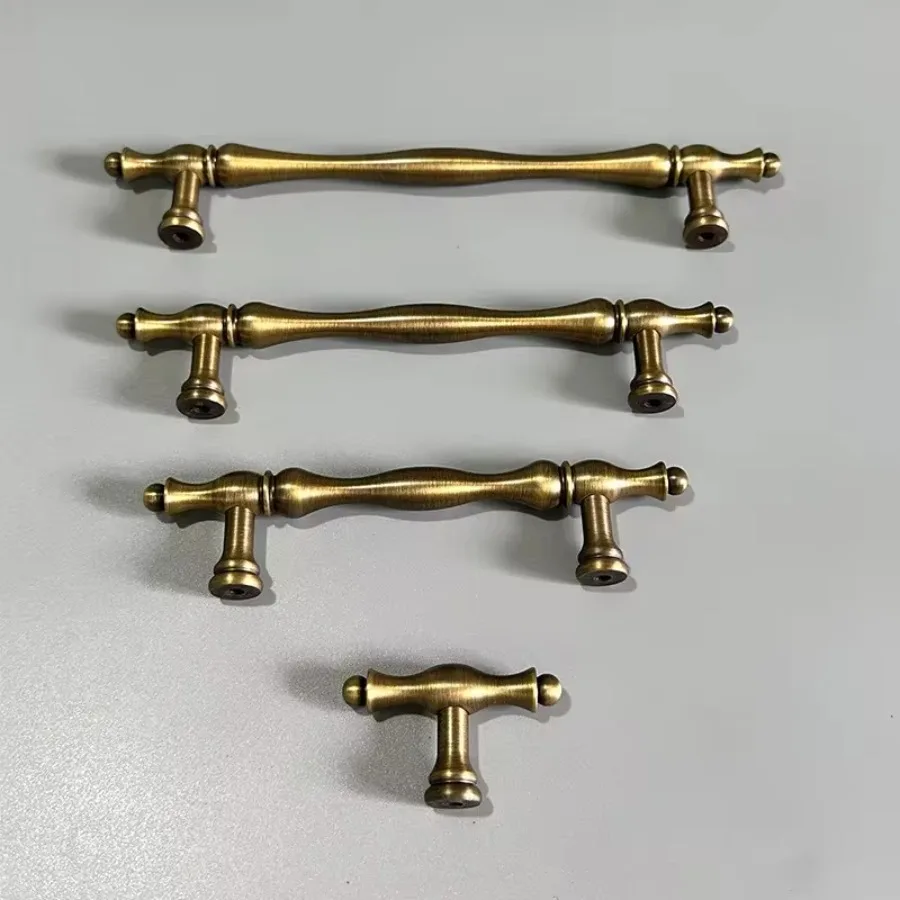 

Nordic Vintage Brass Furniture Handles Bronze Handles for Wardrobe and Drawer Dresser Bookcase Wine Cabinet Pulls