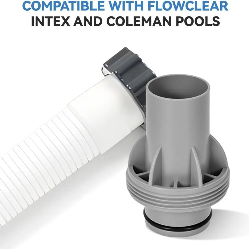 38mm Pool Hose Adapter Quick Connection Durable Pool Connector Leak Resistant ABS Filter Pump Adapter for P6916 Sand Filter Pump