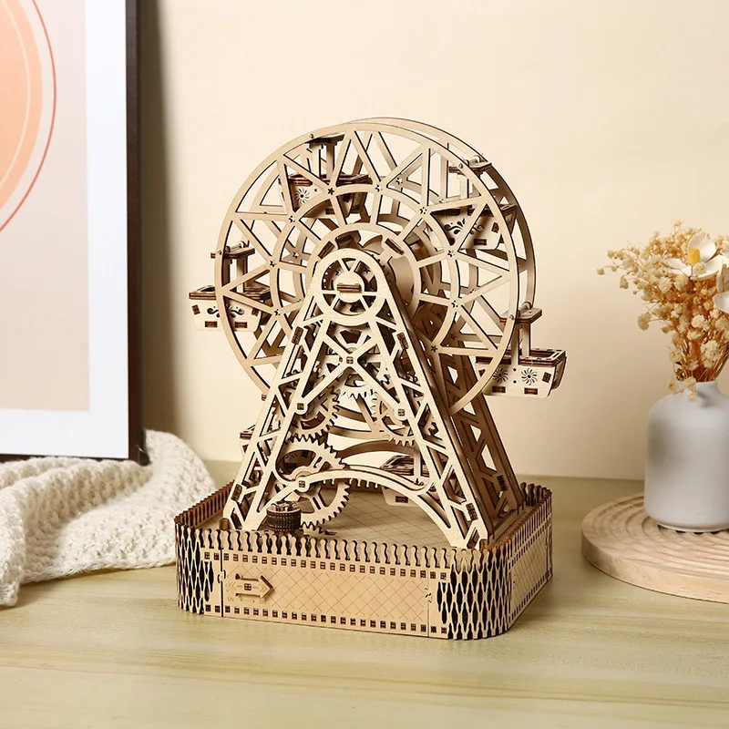 

Creative 3D Wooden Ferris Wheel DIY Science Set Wooden Puzzle Craft Technology Educational Toys for Children Gift Idea