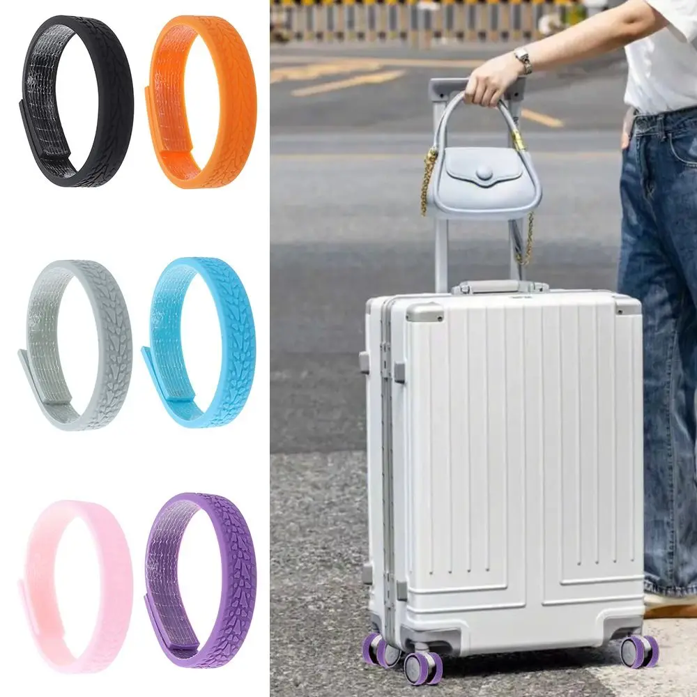 4Pcs Damping Luggage Wheels Protector Suitcase Parts Axles Noise Wheels Guard Cover Suitcase Wheels Protection Cover