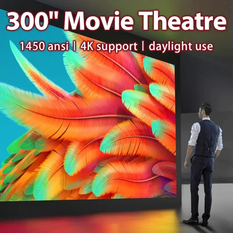Caiwei A9K 3D 4K Mini LED Daytime Projector Video Home Theater DLP Smart Android WIFI Full HD 1080P Projector