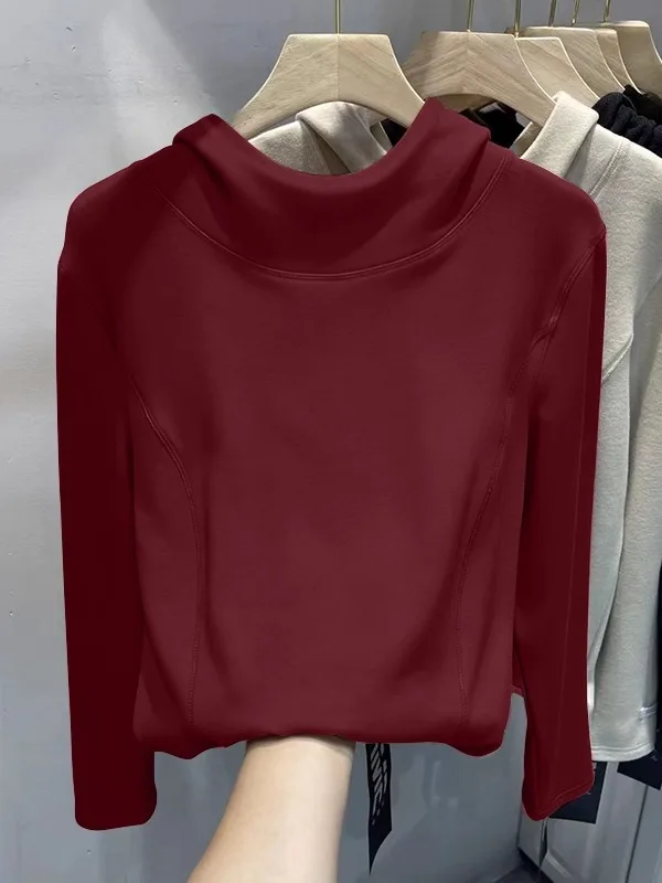 Loose Fit Long Sve Hoodie Women's Faionable Versatile Thermal Base irt Top Autumn Winter New Arrival Korean Sle