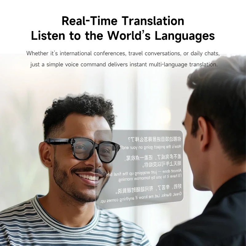 Lenovo Smart 8K AI Camera Glasses 800MP Multifunctional Photochromic Glasses Bluetooth Calling Photo Video Music Translation New image 5