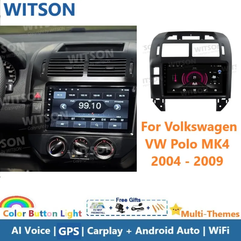 

WITSON Android Car Multimedia For Volkswagen VW Polo MK4 2004 - 2009 Carplay GPS Auto Stereo Navigation Vehicle Audio Radio