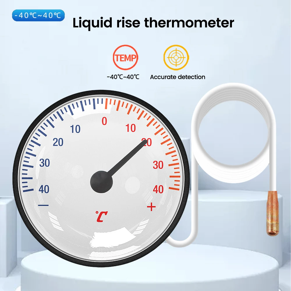 -40~+40℃/0-120℃ Oven Thermometer with Capillary Tube 1.4m Household Usage Thermometer for Cold Chain Transport Hot Spring