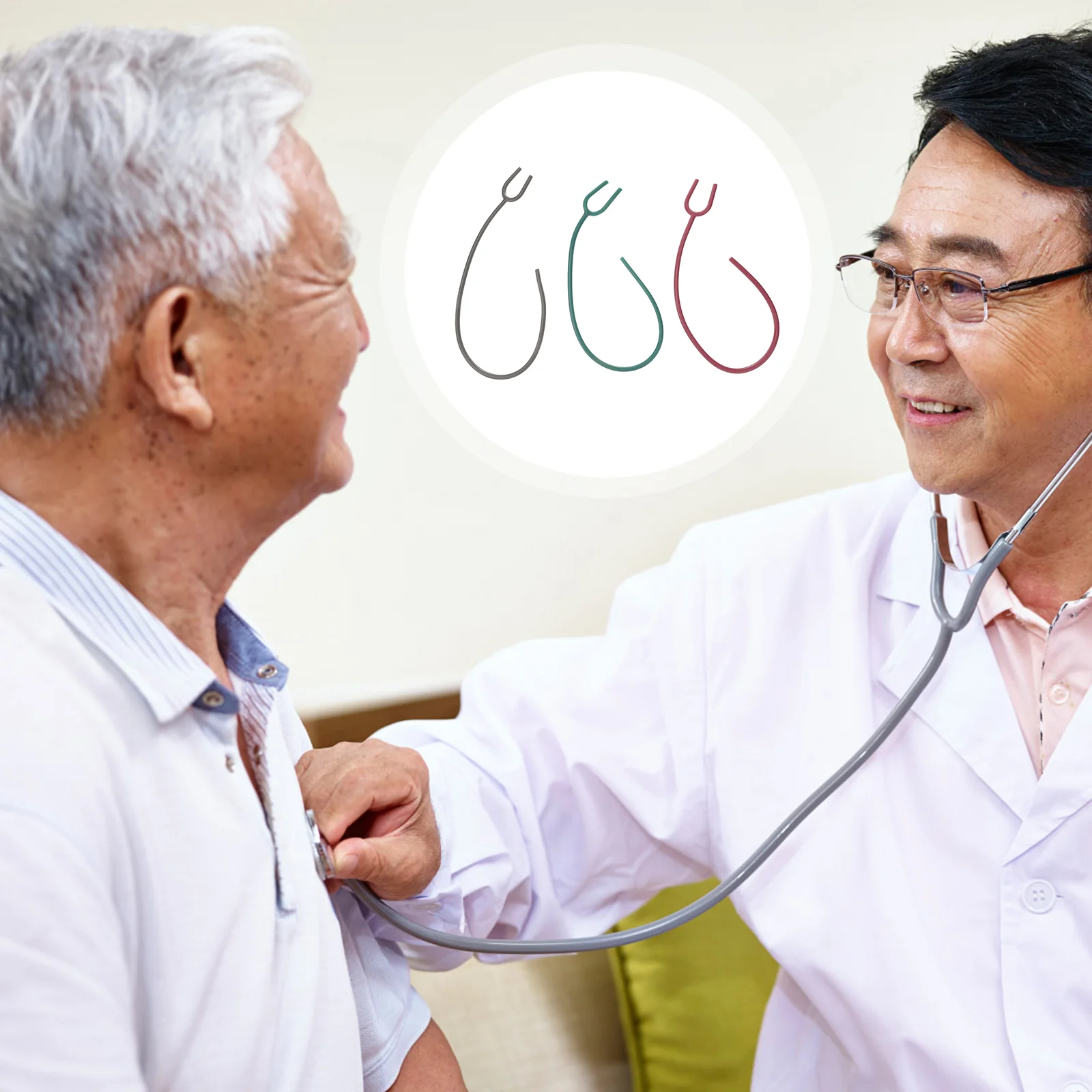 

3pcs Stethoscope Hose Y shaped Tube Extension Replacement Medical Accessory High grade Flexible Clinic Hospital Random