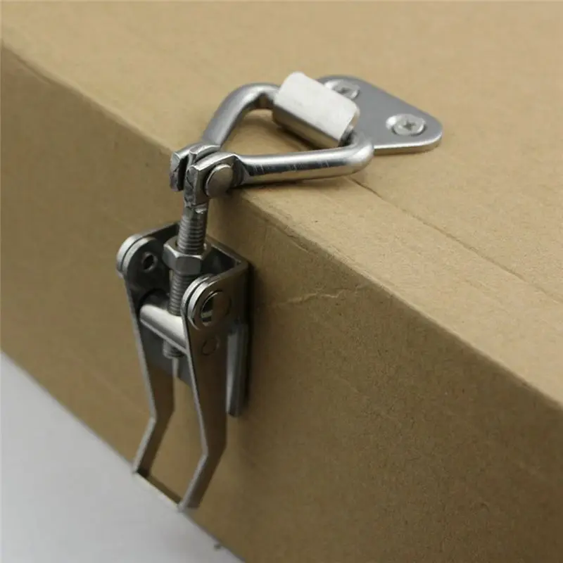 A72P 4 Pieces Kit 90 Degree Right Angle Adjustable Buckle Vertical Quick Clamp Box Buckle Latch Clamp Right Angle Buckle Latch