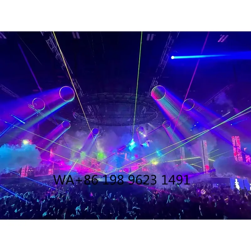 DMX Lifting Winch LED Circle Ring Light Lifting Beam Stage Kinetic Lighting for Night Club Disco Party Event