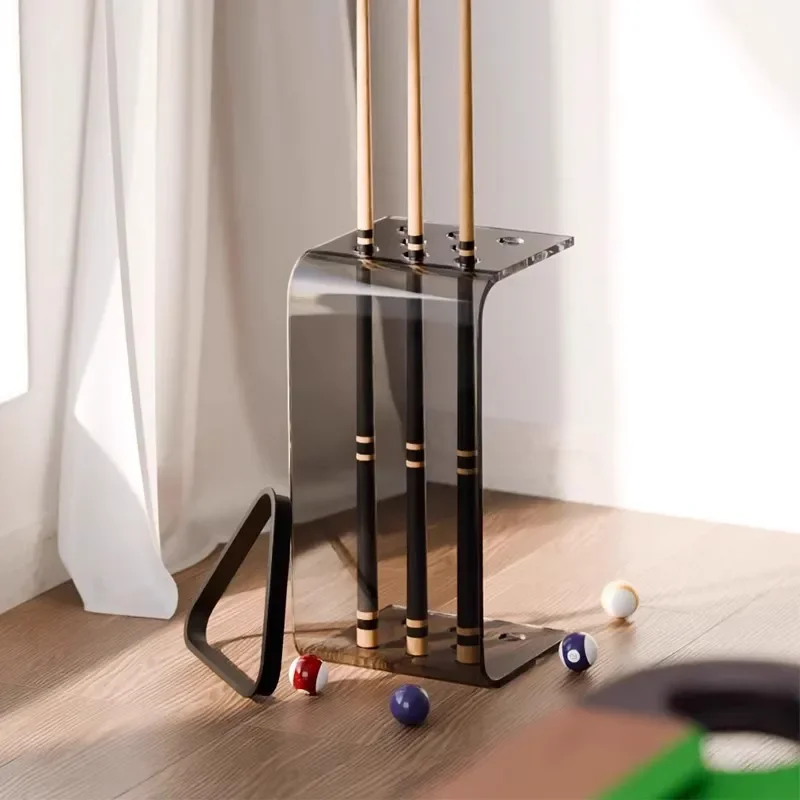 Vertical Acrylic Billiard Cue Rack Storage Stand Display Holder for Pool Club Home Bar Organizing Multiple Cues Secure