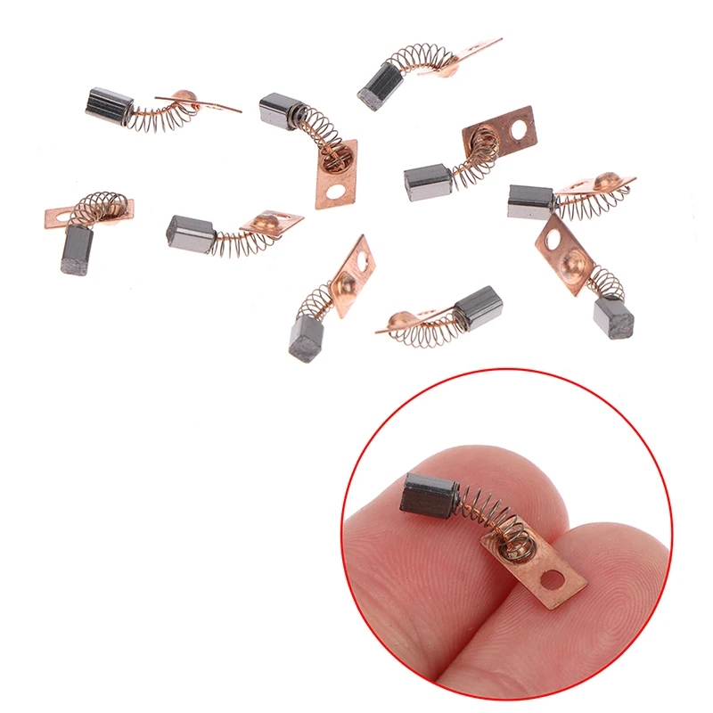 10pcs 3X3X4.5MM Electric Motor Carbon Brushes Replace Dental Grinding Machine Micromotor Handpiece