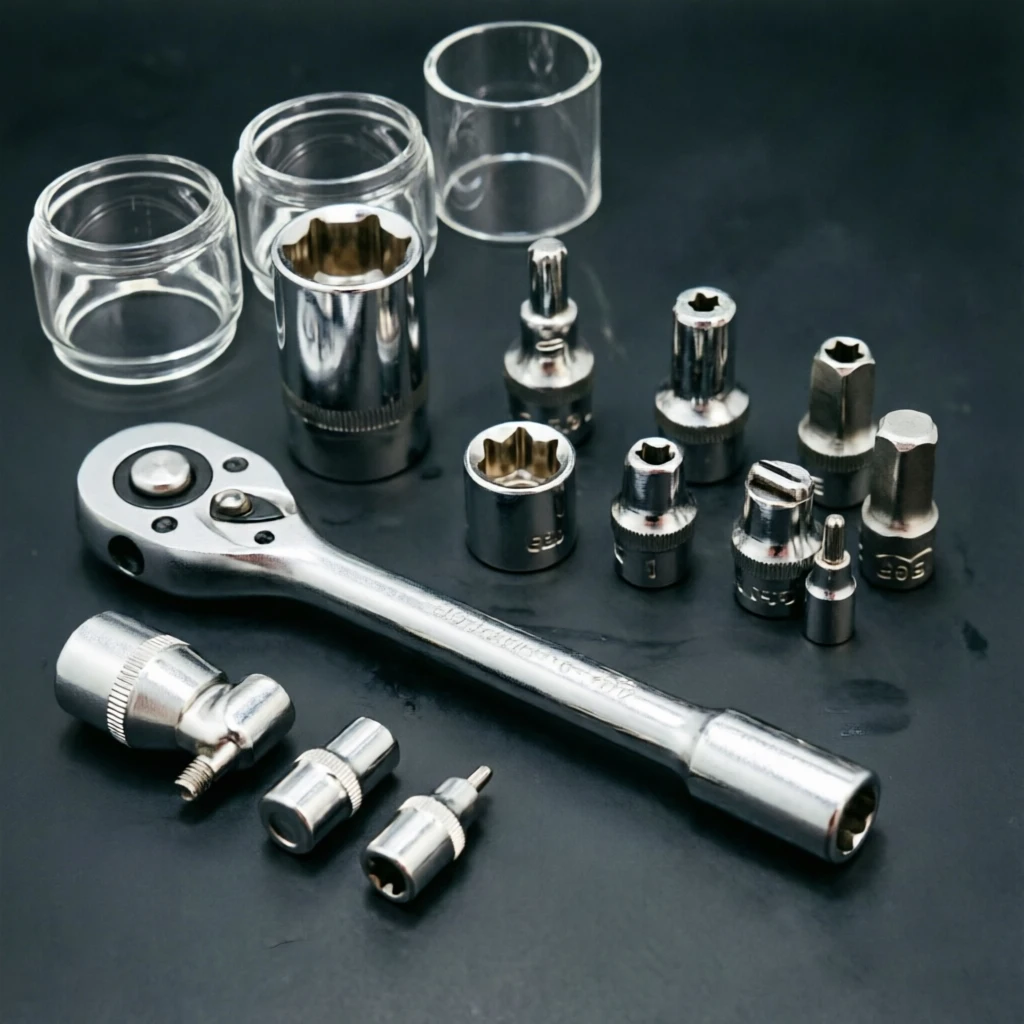 10/5/3pcs Manual Broken Round Glass Replace Pipe Tube Tool Outer Diameter 25mm, ID: 22mm,Height:21.5mm,Thinckness:1.5mm