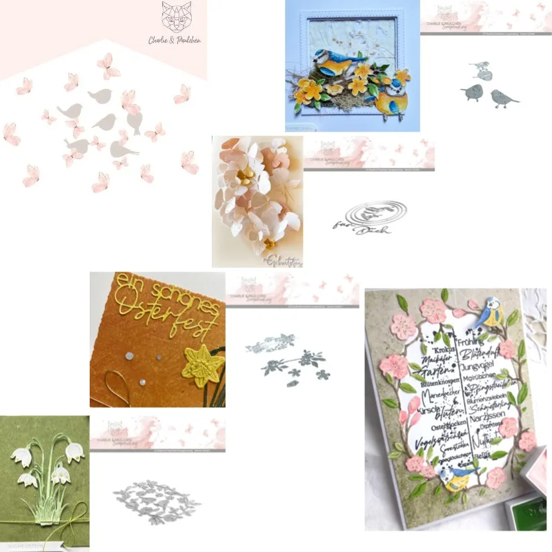Wreath Composed of Flowers and Clover Craft Metal Cutting Dies Mold Strips Sheet Scrapbook Paper Craft Knife Mold Blade Punch