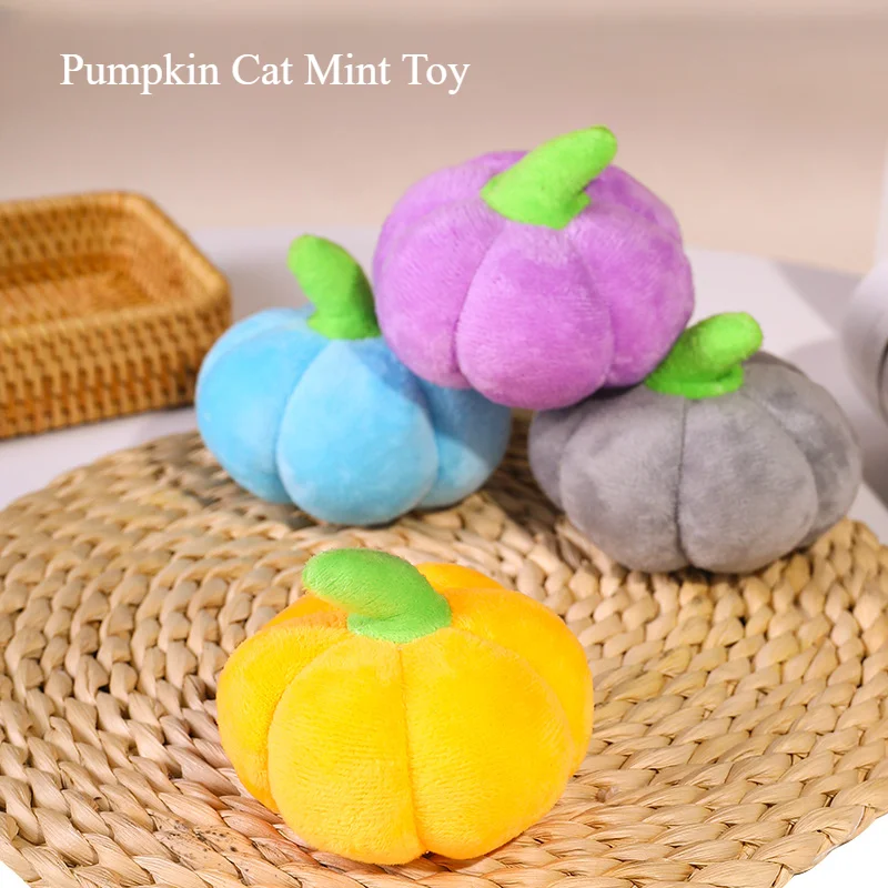 

Plush Pumpkin Silent Cat Toy Grinds Its Teeth Naturally Resistant To Biting Contains Catnip