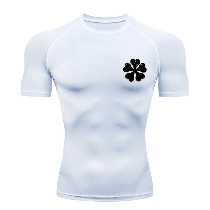 Bull Print Compression Shirts for Men Athletic Quick Dry Tshirt Tees Tops Summer Short Sleeve Rash Guard Gym Workout Undershirts