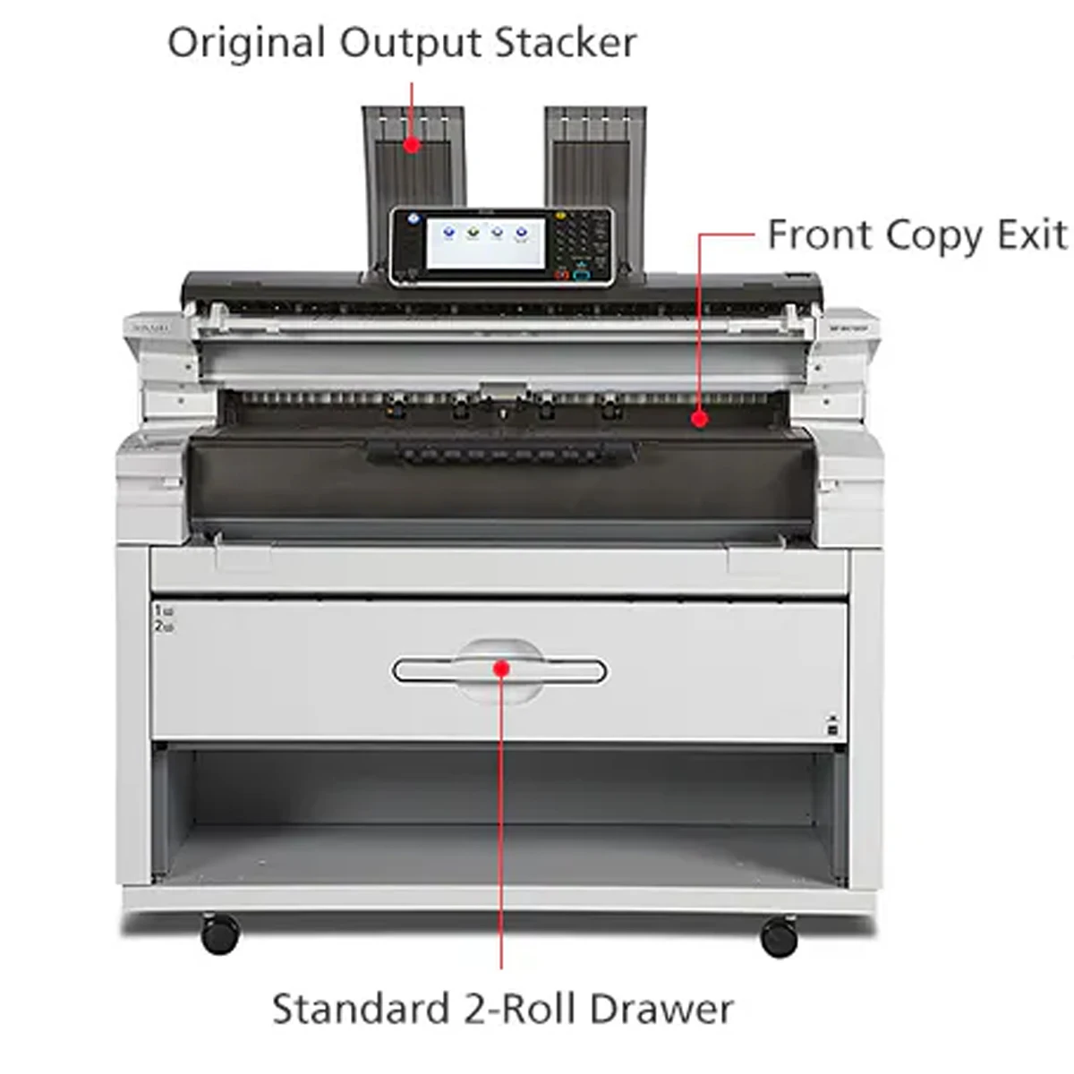 Brand New A0 size Black and white cad wide format printer MP W6700SP monochrome blueprint printer for Ricoh