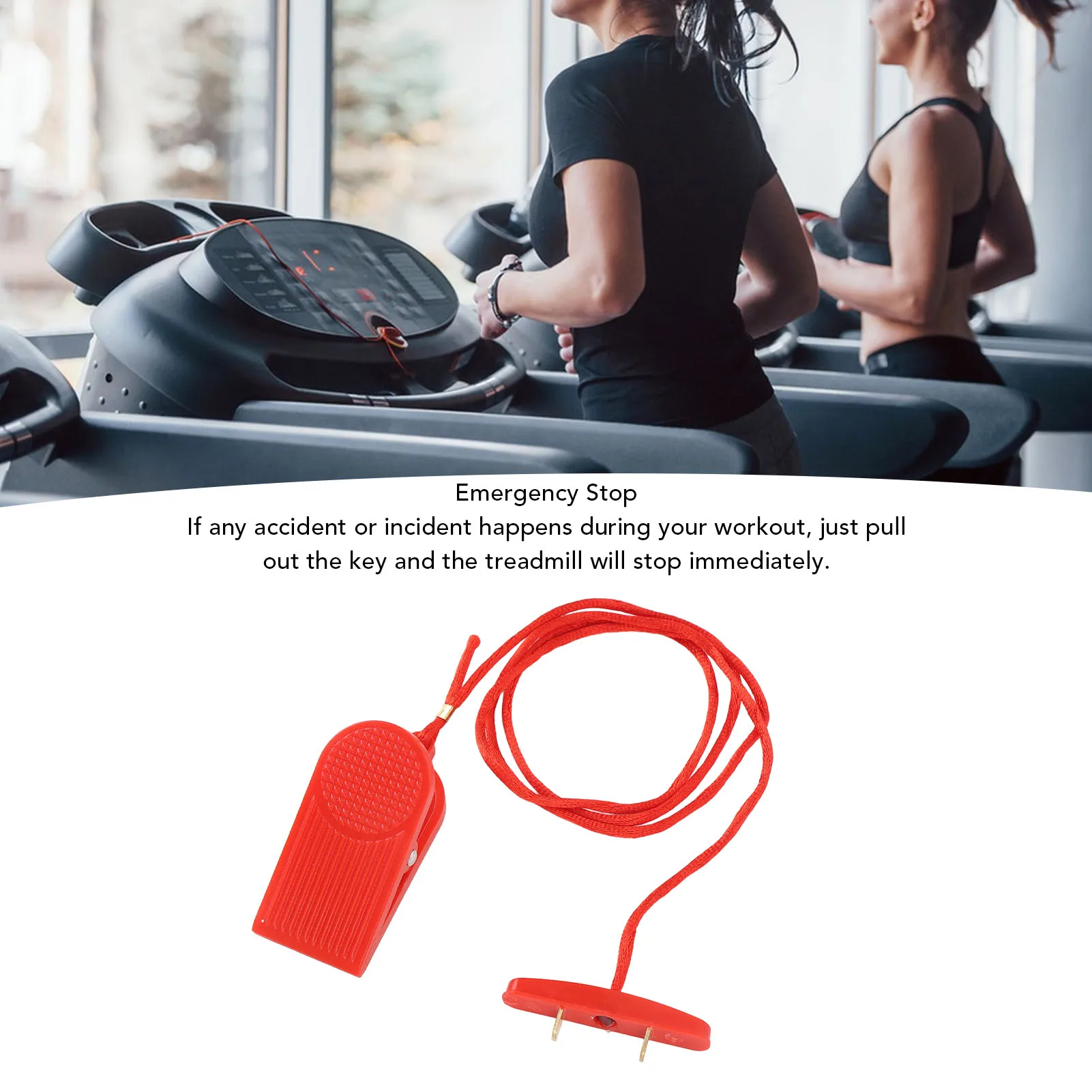 Treadmill Security Key Magnet Double Insert Running Machine Emergency Stop for JX for ZXCH for ISPO Magnet Treadmill Key