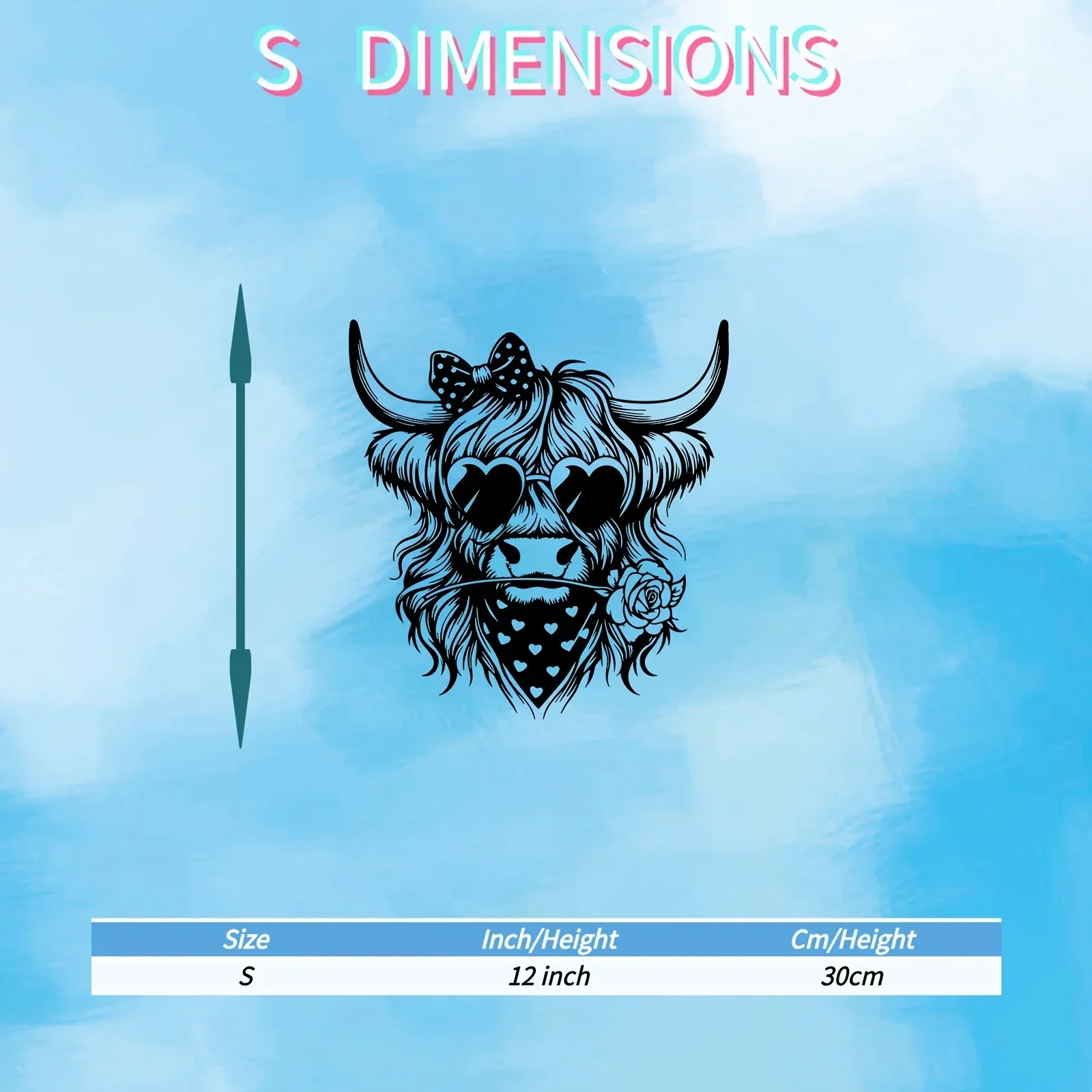 1pc Scottish Highland Cow Metal Wall Art, Heart Design Weather Resistant Iron Decor for Bedroom Garden, Rustic Farmhouse Style