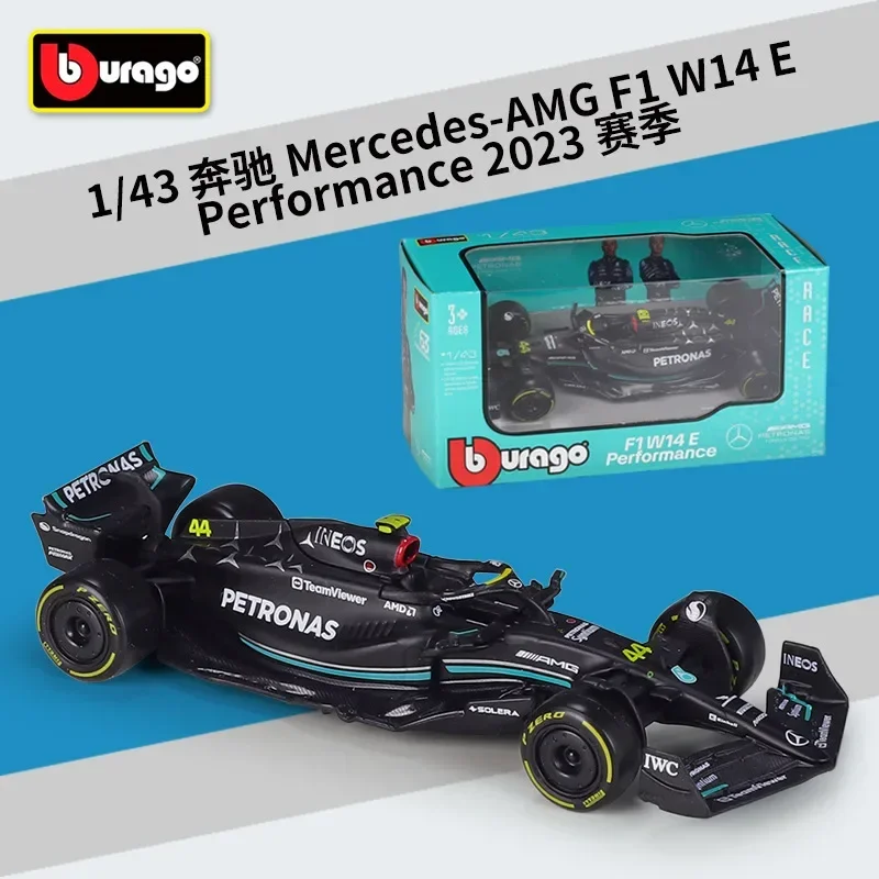 

Bburago 1:43 2023 Mercedes-AMG F1 W14 E #44 #63 Racing Car Alloy Car Diecast Model Toy Collection Gifts