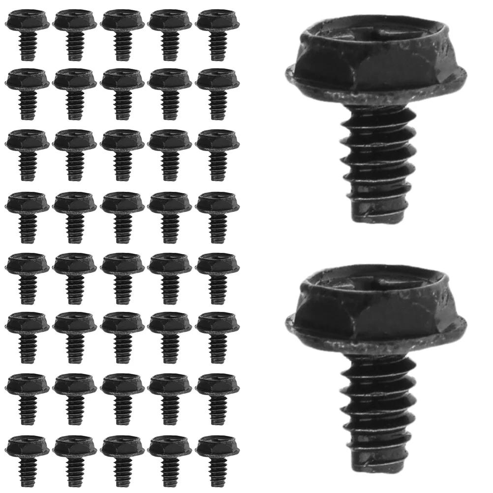 

100Pcs Computer Case Fastener Metal Pci Slot Screws Round Head Replacement Screw Accessory Pci Slot Screw Computer Part