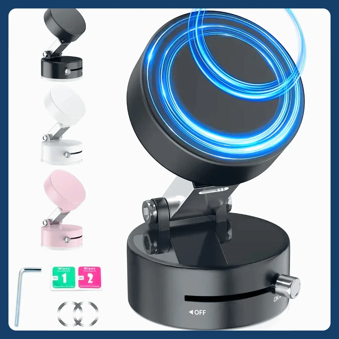

Magnetic Car Phone Holder Strong Suction For iPhone 15 16 12 13 14 Pro Max Galaxy S25 S24 Pixel Huawei Reusable Vacuum Mount