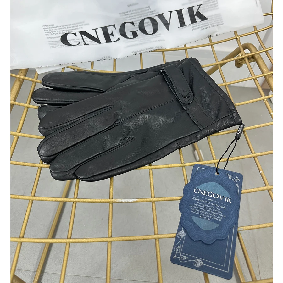 CNEGOVIK Leather Gloves Women's Winter Fashion Gloves Warm Black Glove For Women New Best Seller