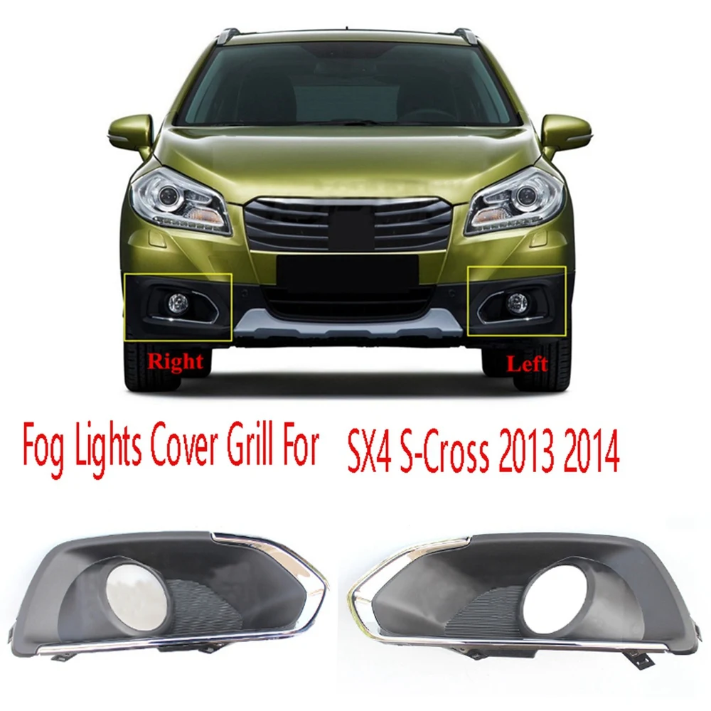 Left Fog Lights Cover Grill Frame Surrounds Air Duct Fog Lamp Hood for Suzuki SX4 S-Cross 2013 2014