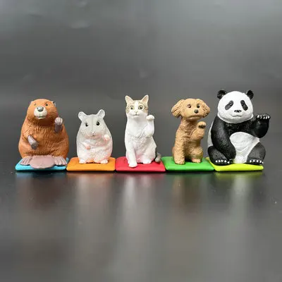 original high quality accessories cute sit doll animal cute dog panda cat cartoon collection toy baby laozhuge