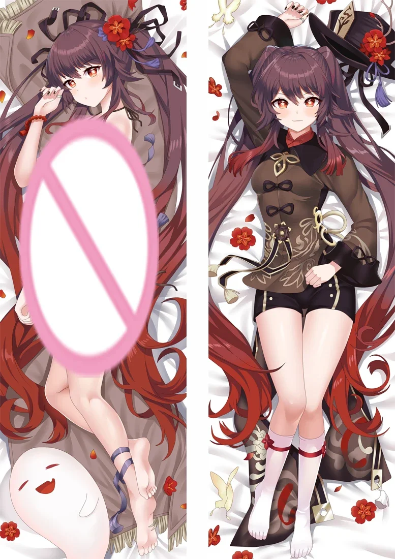 Genshin Impact Pillow Case Beauty Hutao Cushion Cover Hugging Body Pillow Case Bedding Pillow Cover Anime Dakimakura