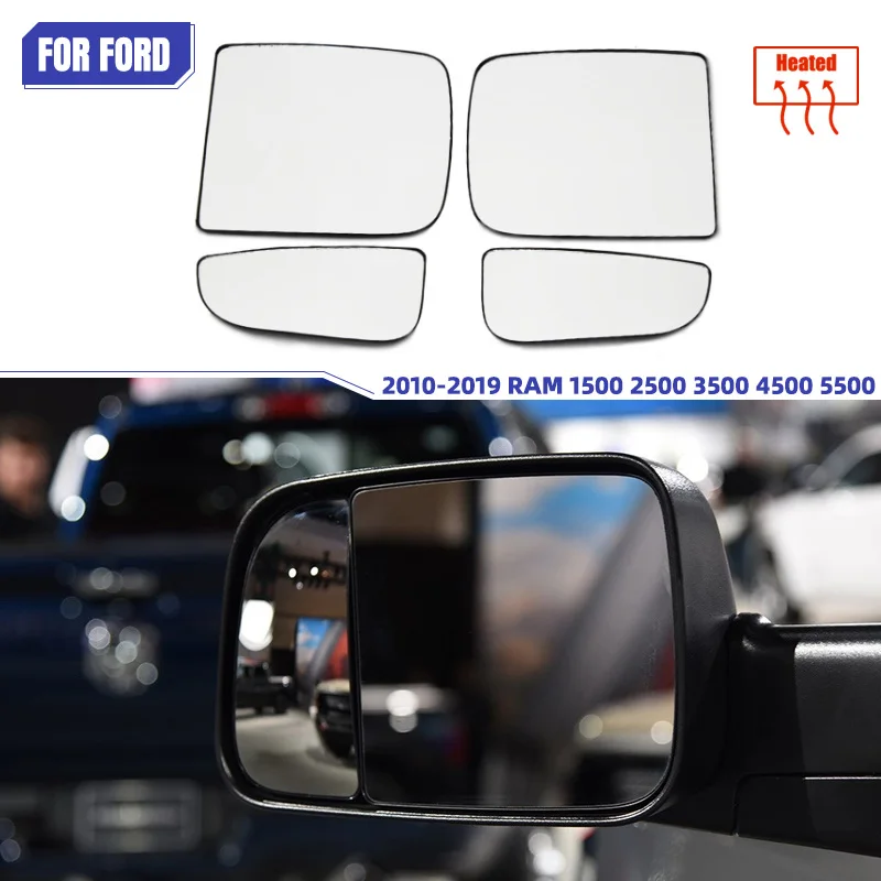 

For Dodge Ram 1500 2500 3500 4500 5500 2010-2020 Driving or Passenger Mirror Side Heated Wing Mirror Glass Lens Right or Left