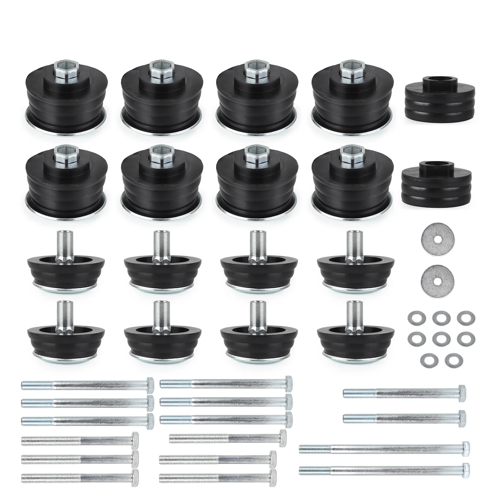 

CNSPEED крепления кузова кабины, стальные втулки, комплект втулок для крепления кузова для Ford F250 F350 Super Duty 2008-2016 2WD 4WD KF04060BK