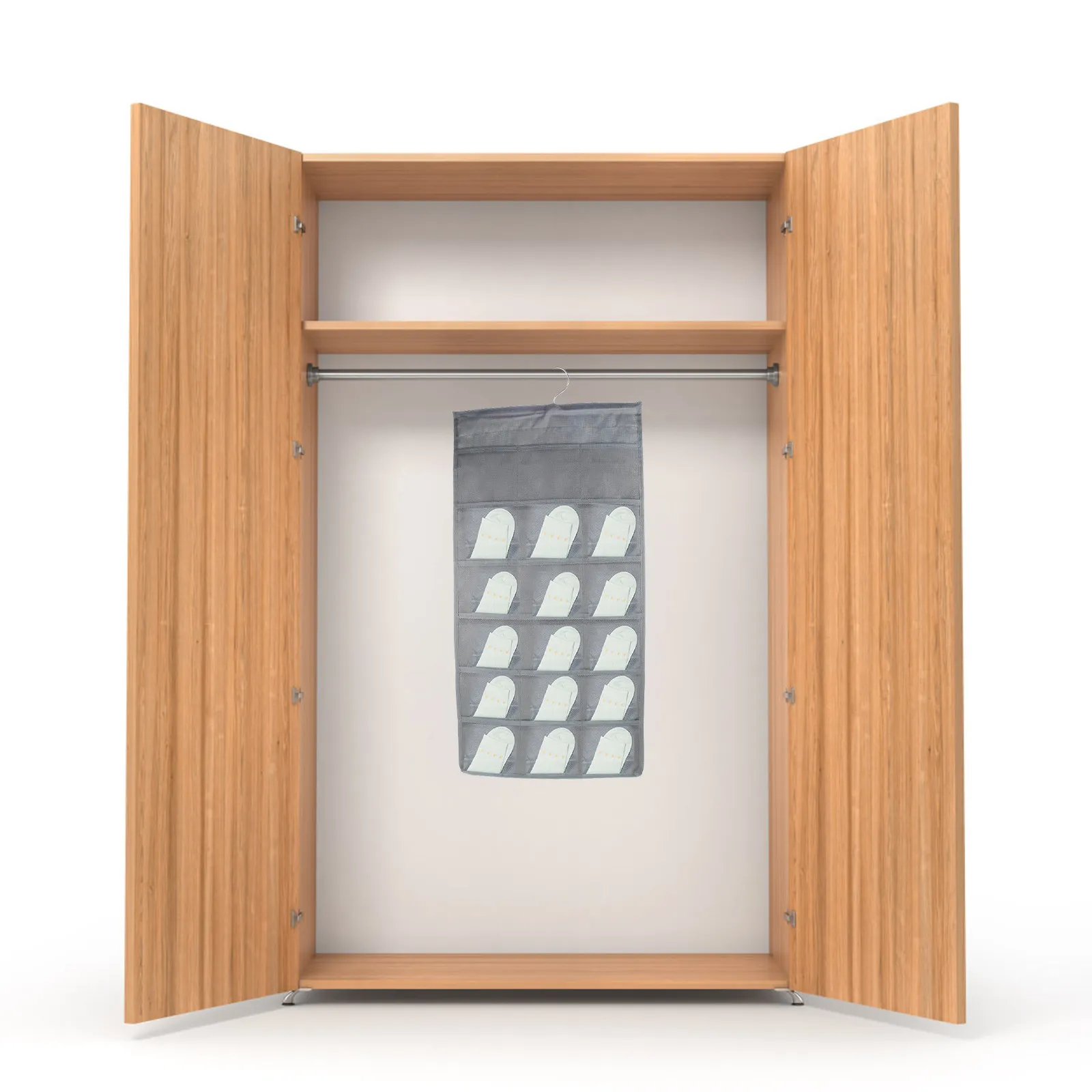 

Подвесной органайзер для гардероба, двусторонний, на 30 отделений, для хранения нижнего белья, носков, бюстгальтеров, экономит место, удобен для путешествий, для дома и спальни