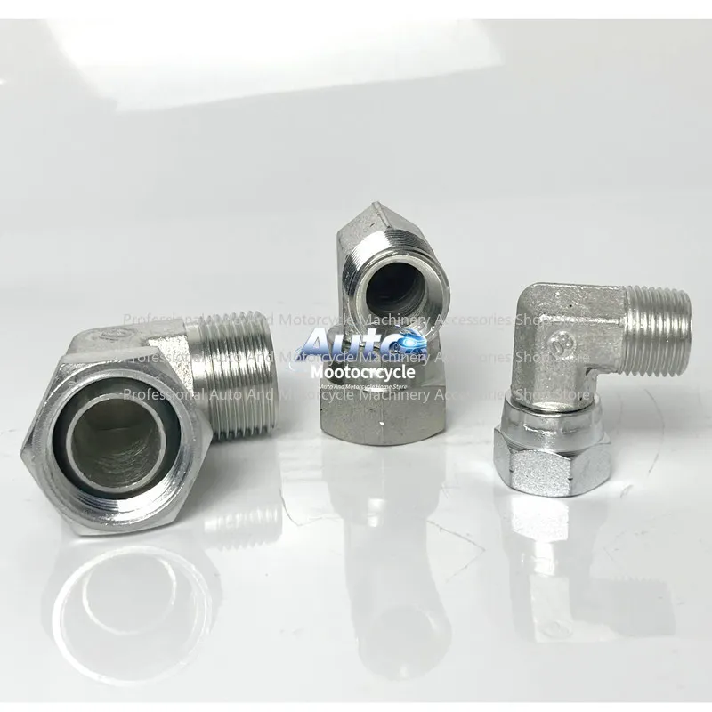 

Excavator Parts Hydraulic Inch Straight Through 45 ° 90 Degree Live Nut Internal To External Thread Adapter Pair Elbow