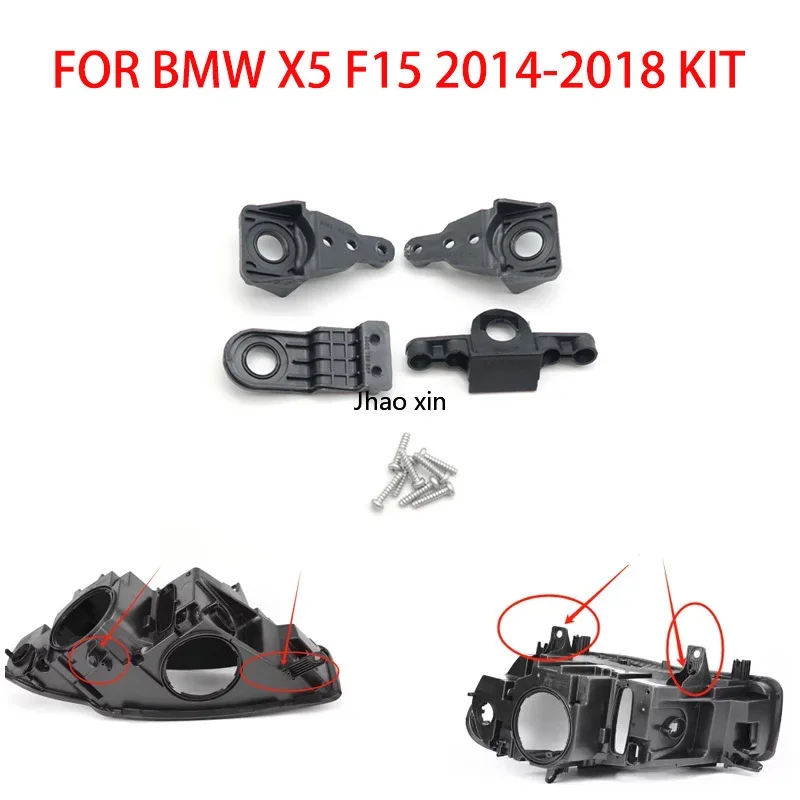 Headlight Repair Kit Bracket Plastic Fixing Claw with Iron Screw High Quality Parts Ear 63117381444 for BMW X5 F15 2014-2018