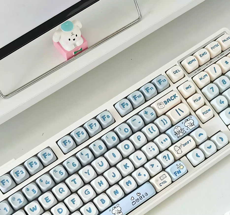 Teclas PBT de 139 teclas Band Puppy con sublimación de tinta, perfil MOA, compatibles con teclados MX para teclados de 61/64/68/87/96/104/108 teclas