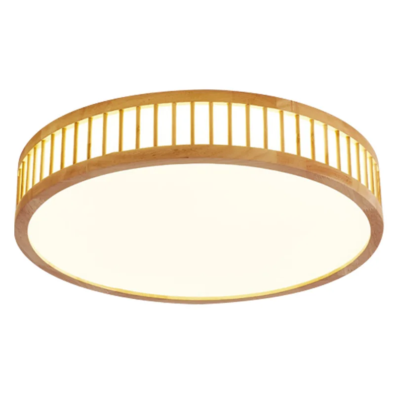 

New Japanese solid wood ceiling light tatami log living room bedroom led