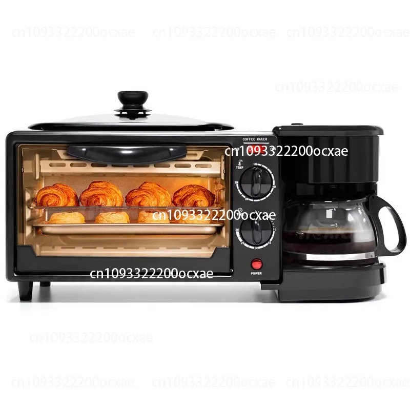 

3-in-1 Breakfast Machine Baking Timer Function Home Automatic Toaster Sandwich Maker Coffee Machine