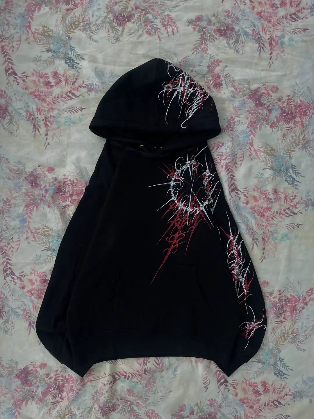 

2025 Новая модная хлопковая толстовка с капюшоном в стиле Харадзюку, ретро, готический принт, повседневная куртка, американские улицы, толстовка в стиле хип-хоп, пальто, топы унисекс