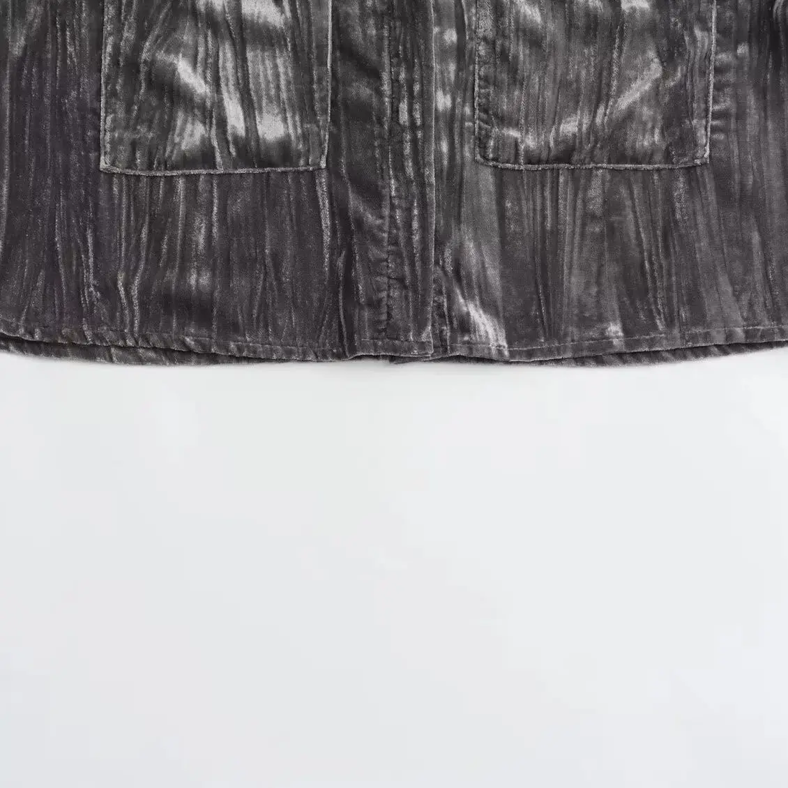 2025年女性ファッション 欧米風 秋新作 イミテーションベルベット 長袖シャツ バック スリット入り ミディスカート アウター