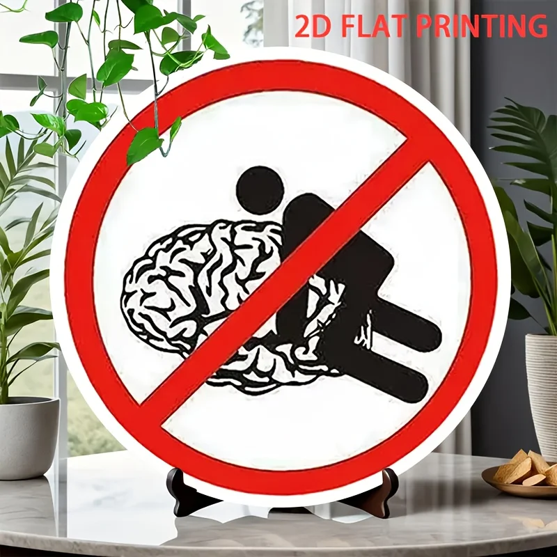 2D flach, 1 Stück Vintage No Smoking Sign – Retro Tabakbegrenzung Dekoration – Hochleistungs-Eisenmetallplakat – vorgebohrte Löcher f