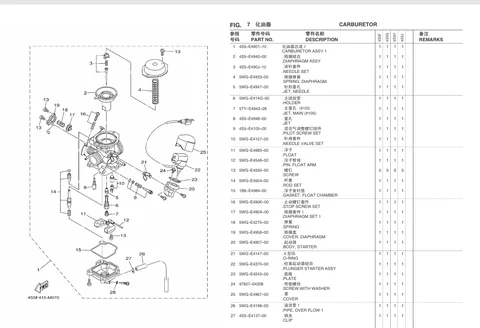 Motorcykelförgasaraggregatet är lämpligt för Yamaha Cygnus Z Xa125 Xa 125 Förgasare 125Cc Motorcykeltillbehör 8 best sales Yamaha Cygnus - №3